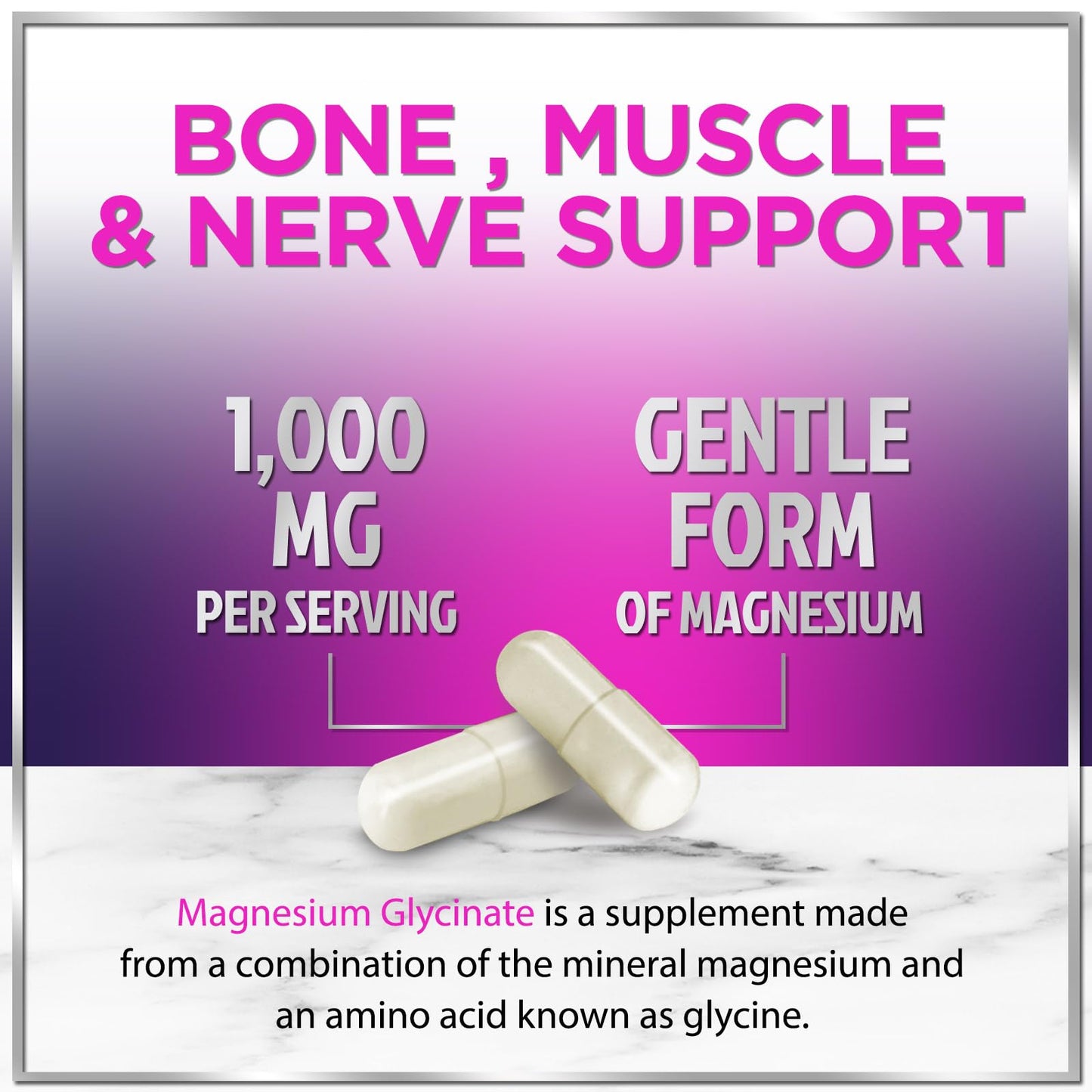 Hello Lovely! Magnesium Glycinate Supplement Capsule 120 Capsules