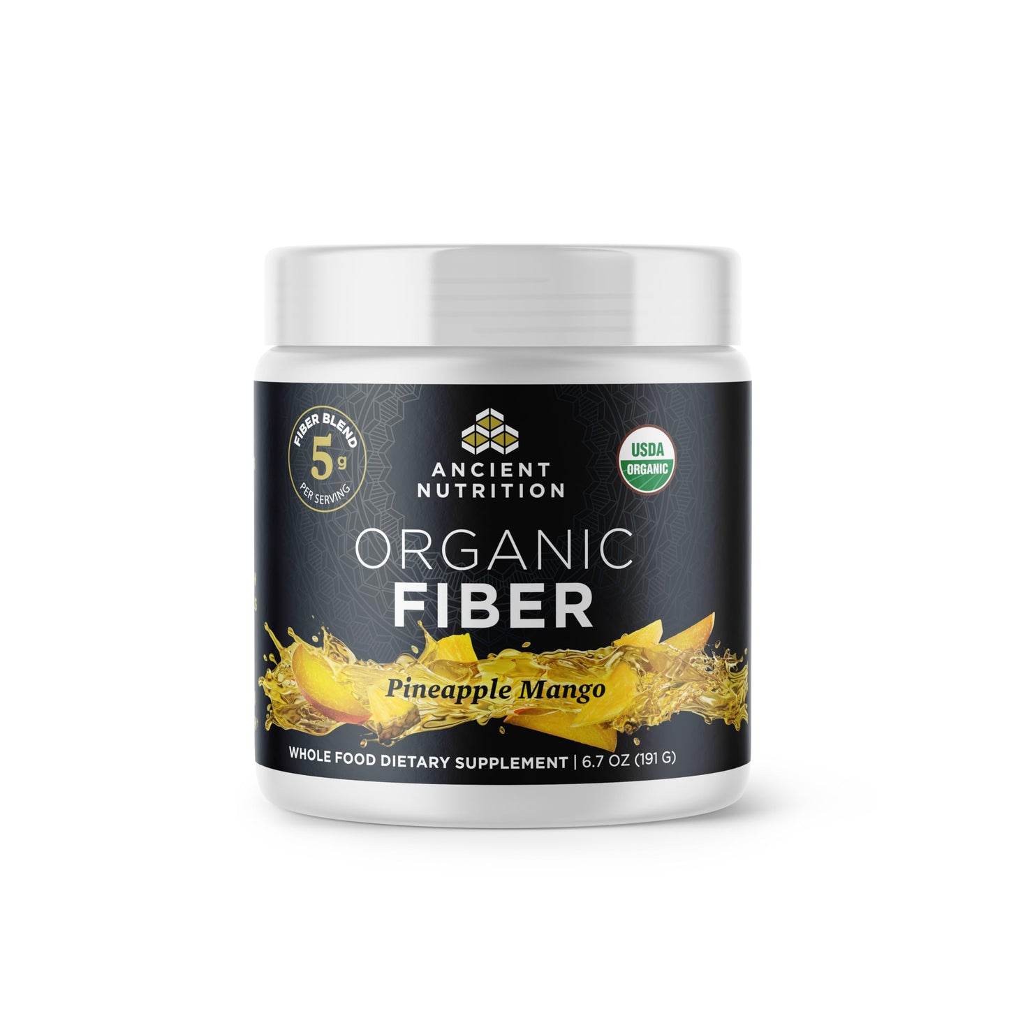 Ancient Nutrition Organic Acacia Fiber Powder, Pineapple Mango 6.7 Ounce