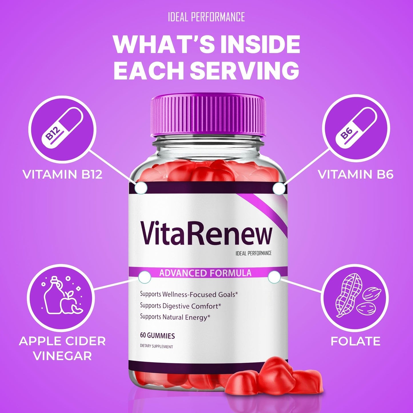 IDEAL PERFORMANCE VitaRenew Advanced Skin Health Gummies, 180 Count