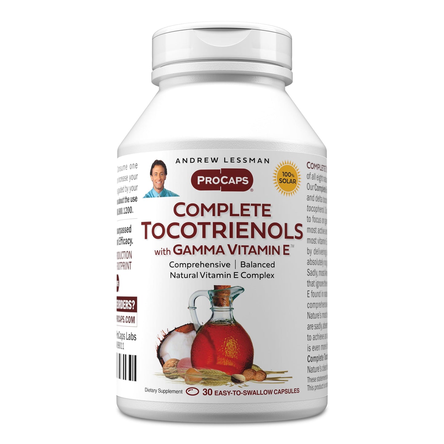 ANDREW LESSMAN Complete Tocotrienols with Gamma Vitamin E Capsule, 30 Capsules