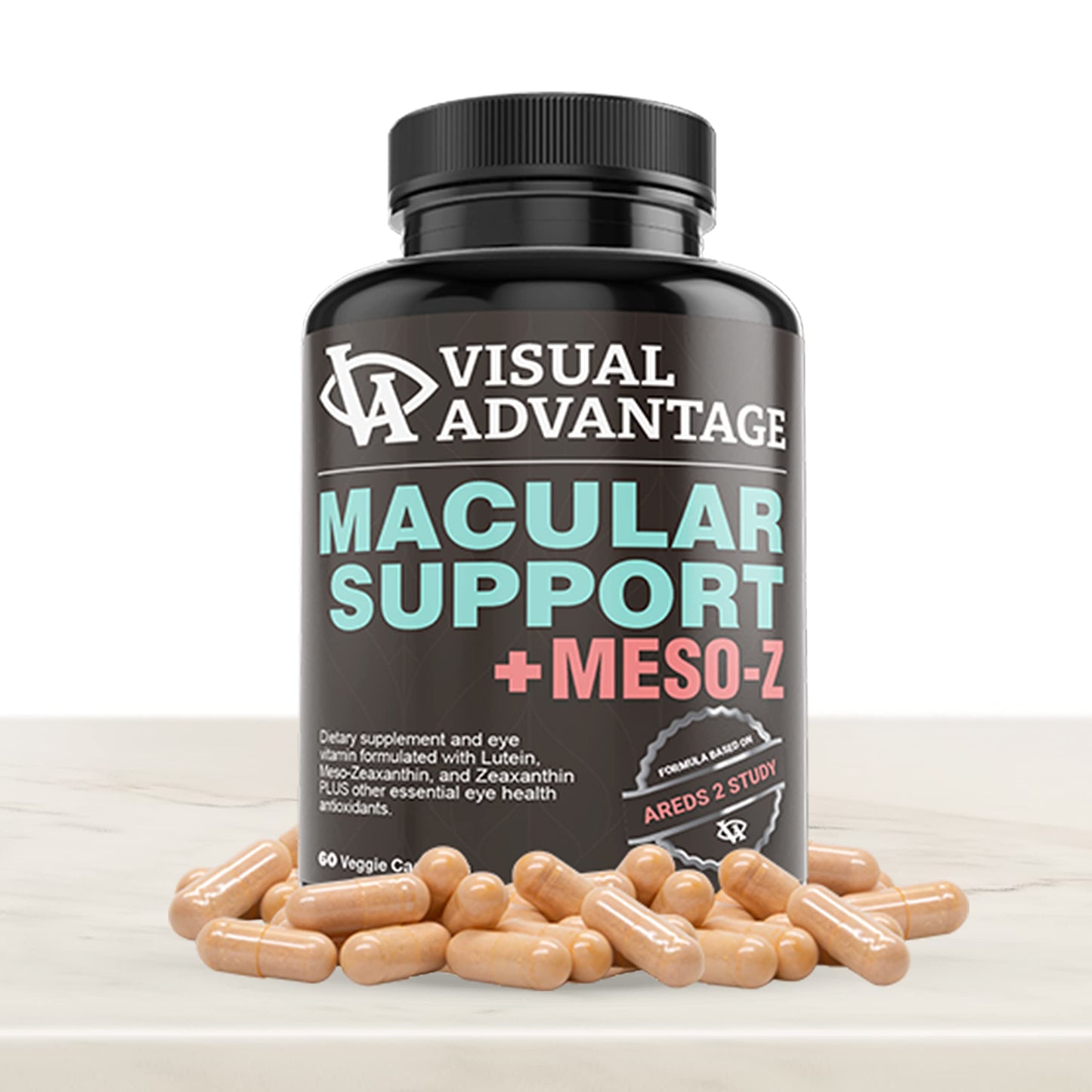 Visual Advantage Macular Support + Meso-Z Blue Light Eye Vitamin with Triple Antioxidants for Advanced Protection Against Digital Screens Capsule, 60 Count