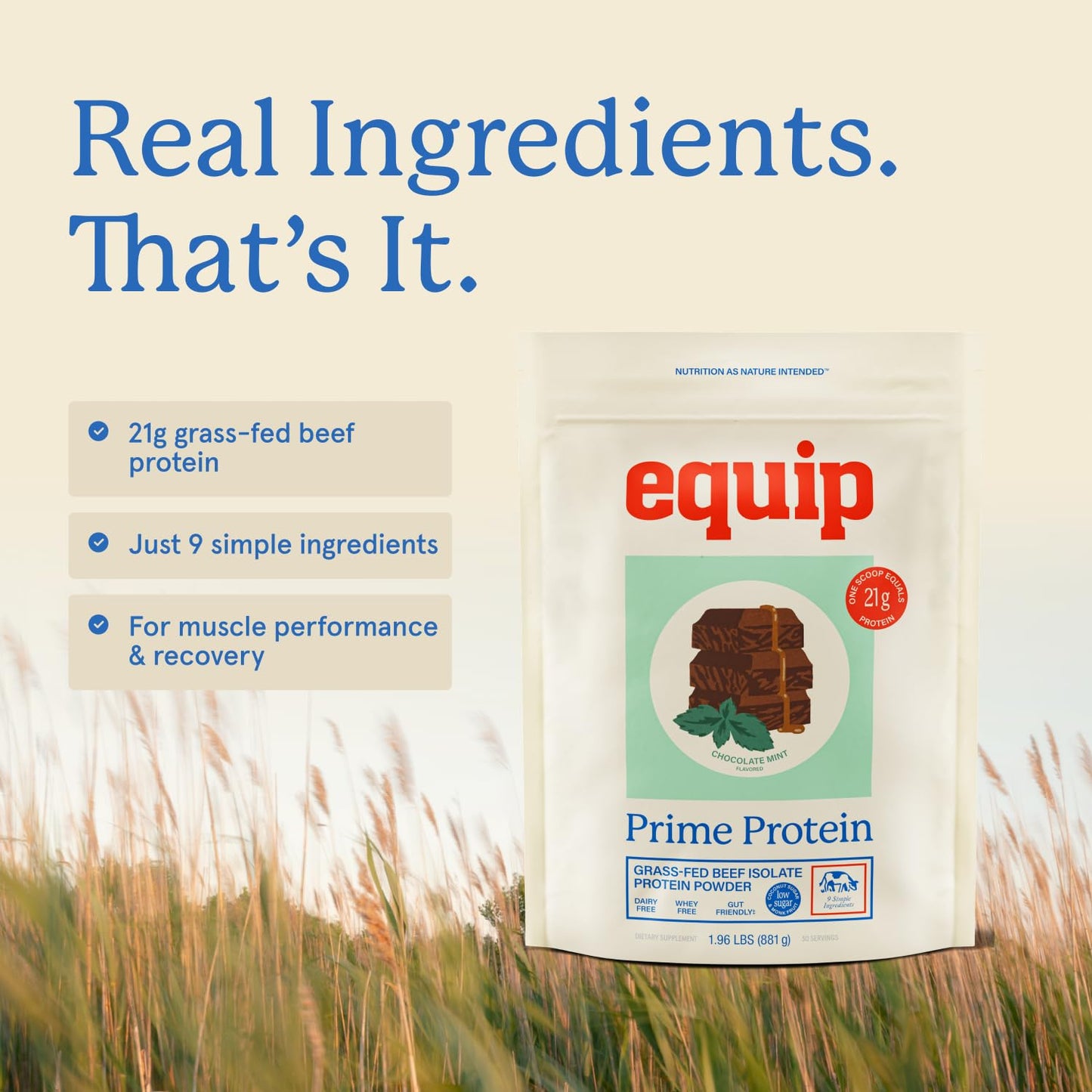 Equip Prime Beef Protein Powder, 30 Servings