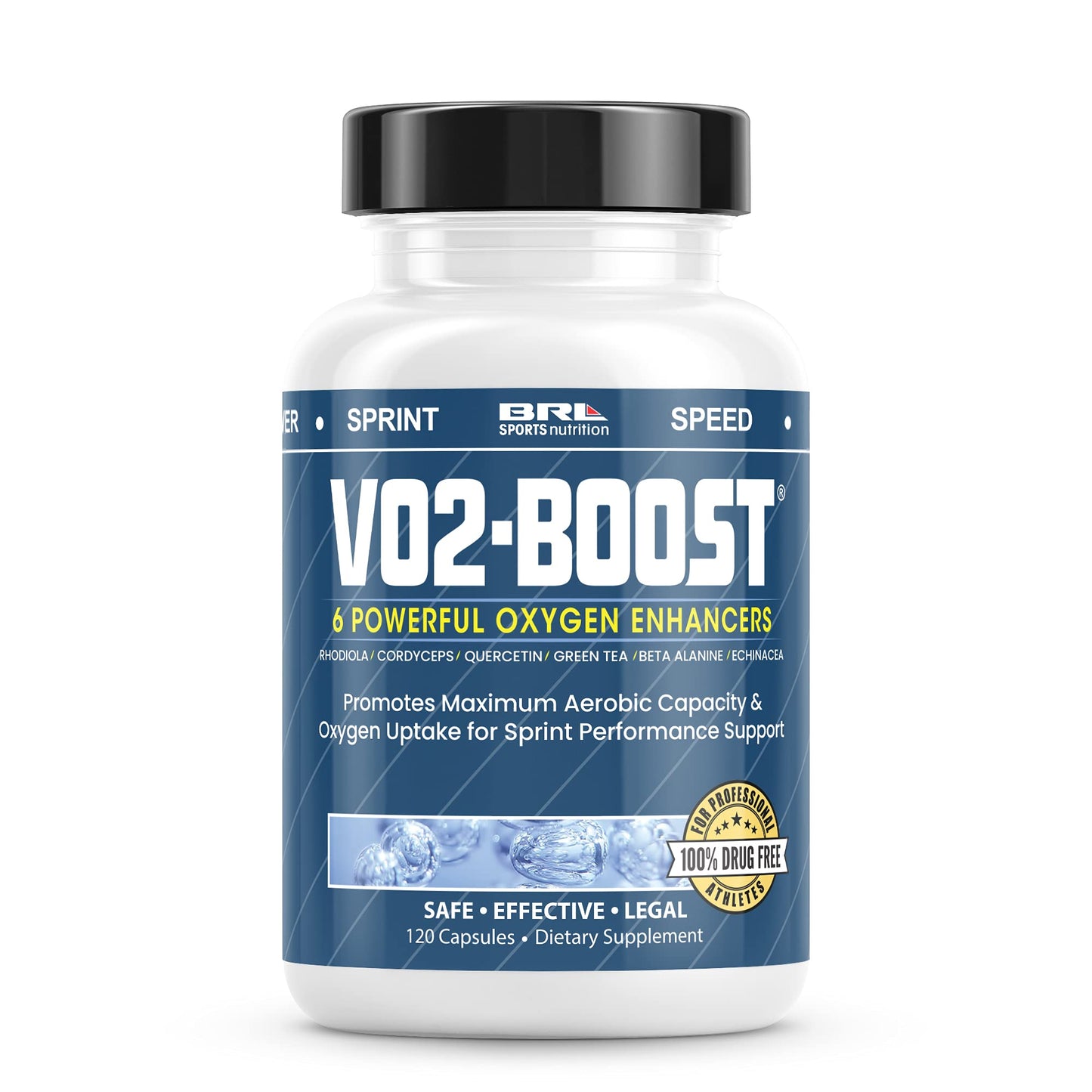 VO2-Boost Natural Endurance and Oxygen Supplement to Help VO2 max with Rhodiola Rosea, B12, and Alpha Lipoic Acid Capsules, 120 Count