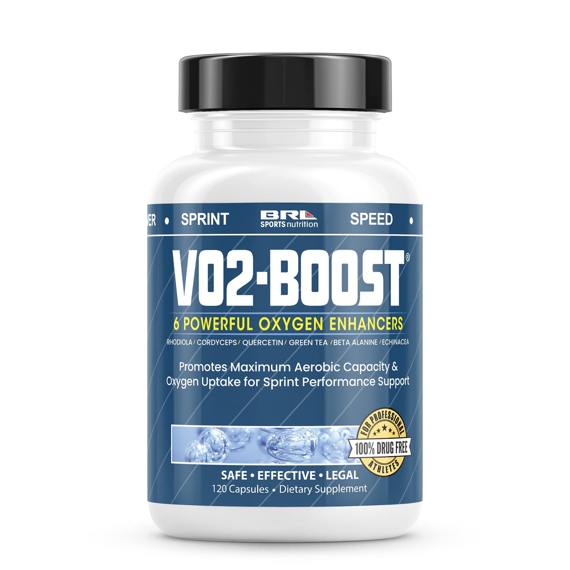 VO2-Boost Natural Endurance and Oxygen Supplement to Help VO2 max with Rhodiola Rosea, B12, and Alpha Lipoic Acid Capsules, 120 Count