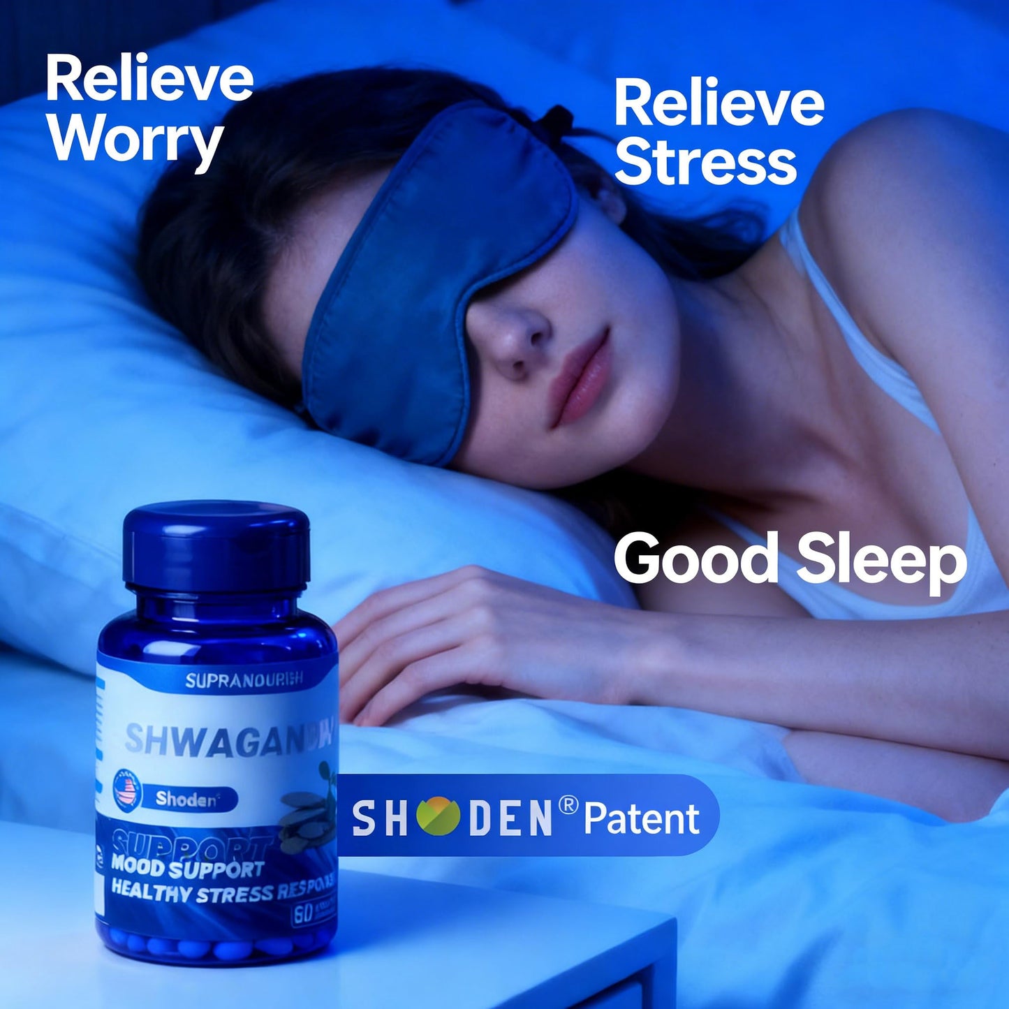SUPRANOURISH Shoden Ashwagandha 120mg Capsule, 60 Count