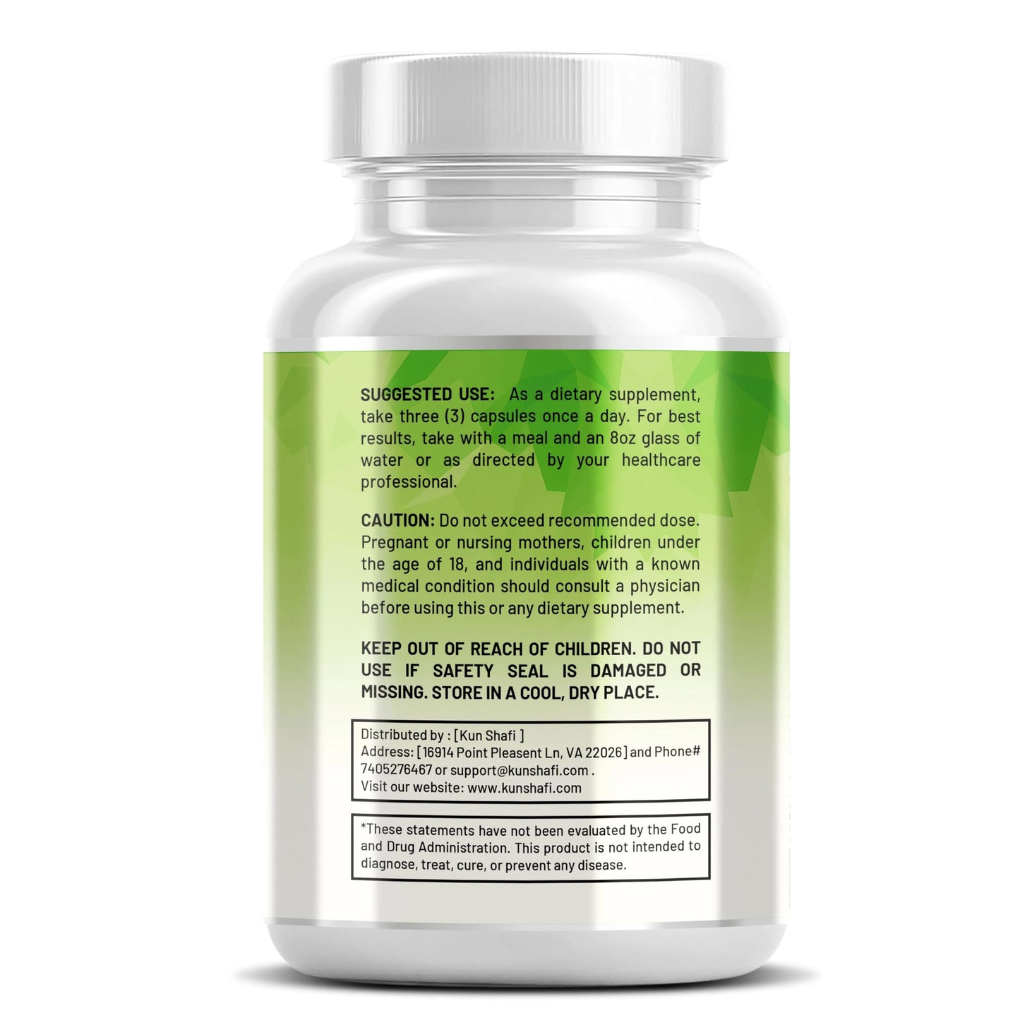 Kun Shafi Saw Palmetto with Stinging Nettle, Pygeum, Pumpkin Seed, Sunflower Lecithin, Turmeric & Ashwagandha Prostate Support Capsules, 90 Count
