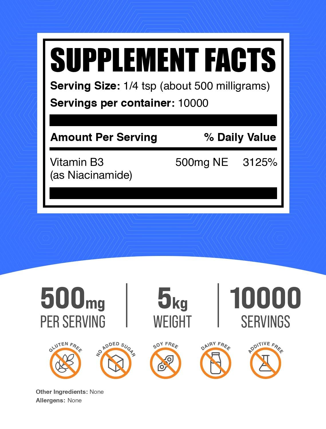 BulkSupplements Niacinamide Powder 176.19