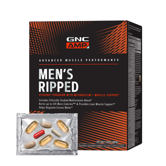 GNC AMP Men’s Ripped Vitapak Program Tablets, 30 Count