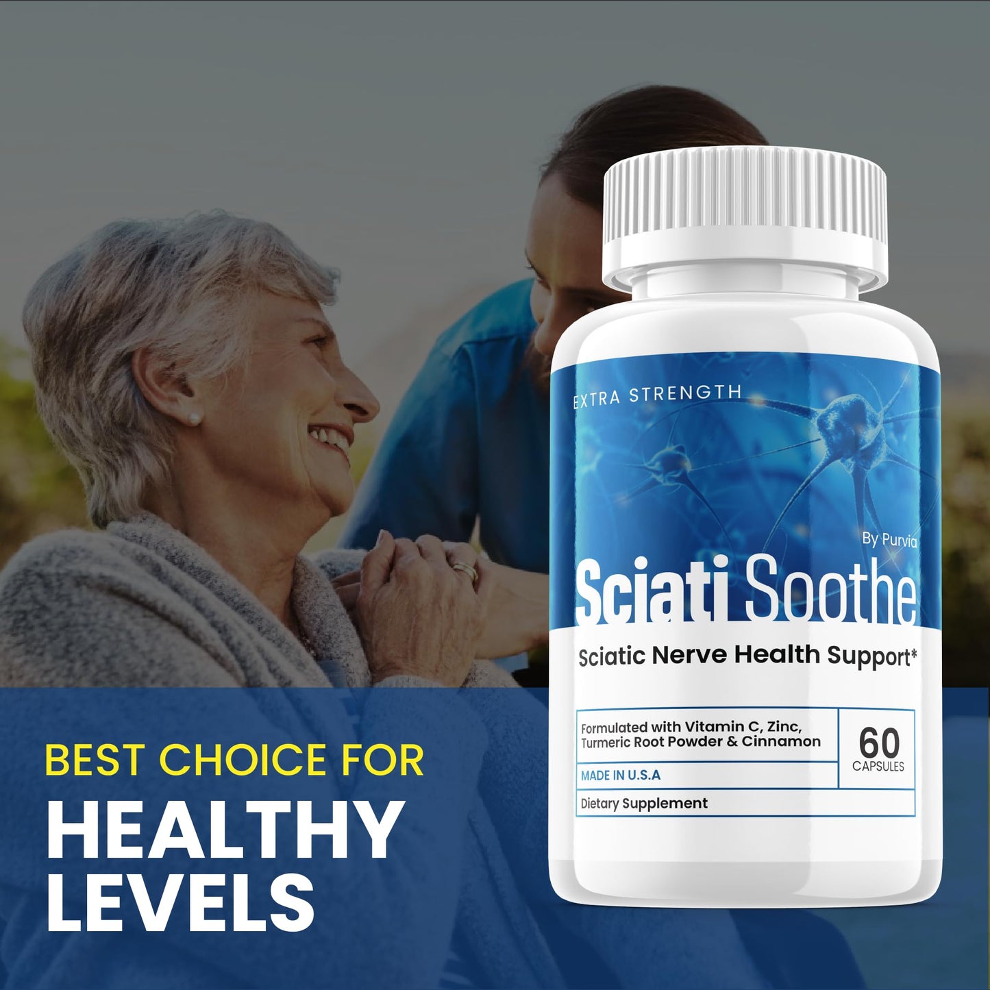 Purvia Sciatisoothe Capsules, 300 Count