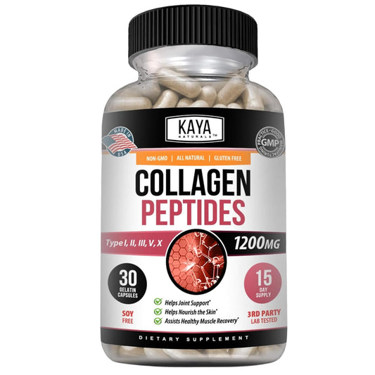 Kaya Naturals Multi Collagen Peptides Complex Capsules 30 Count