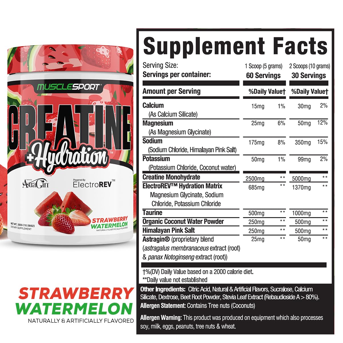Musclesport Creatine Hydration Powder 10.58 oz