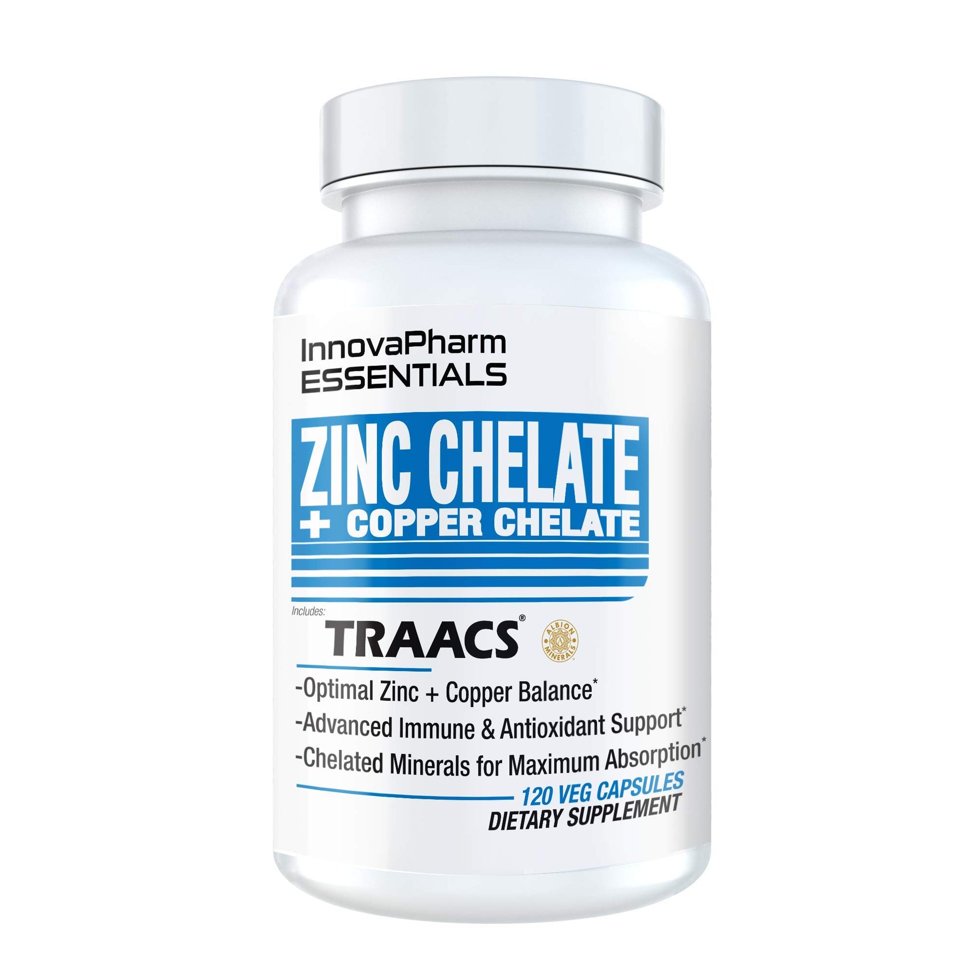 InnovaPharm Zinc Chelate + Copper Chelate Tablet, 120 Count