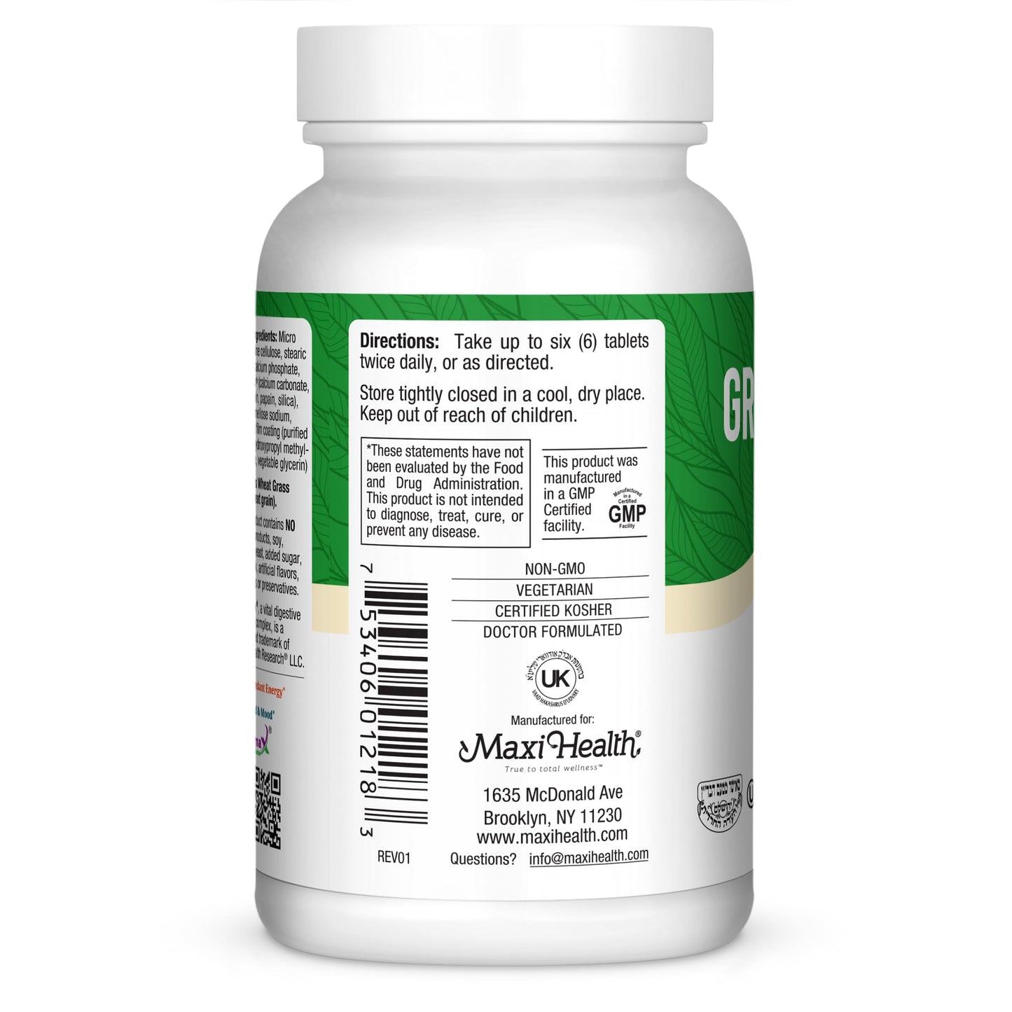 Maxi Health Super Greens Tablets 180 Tablets