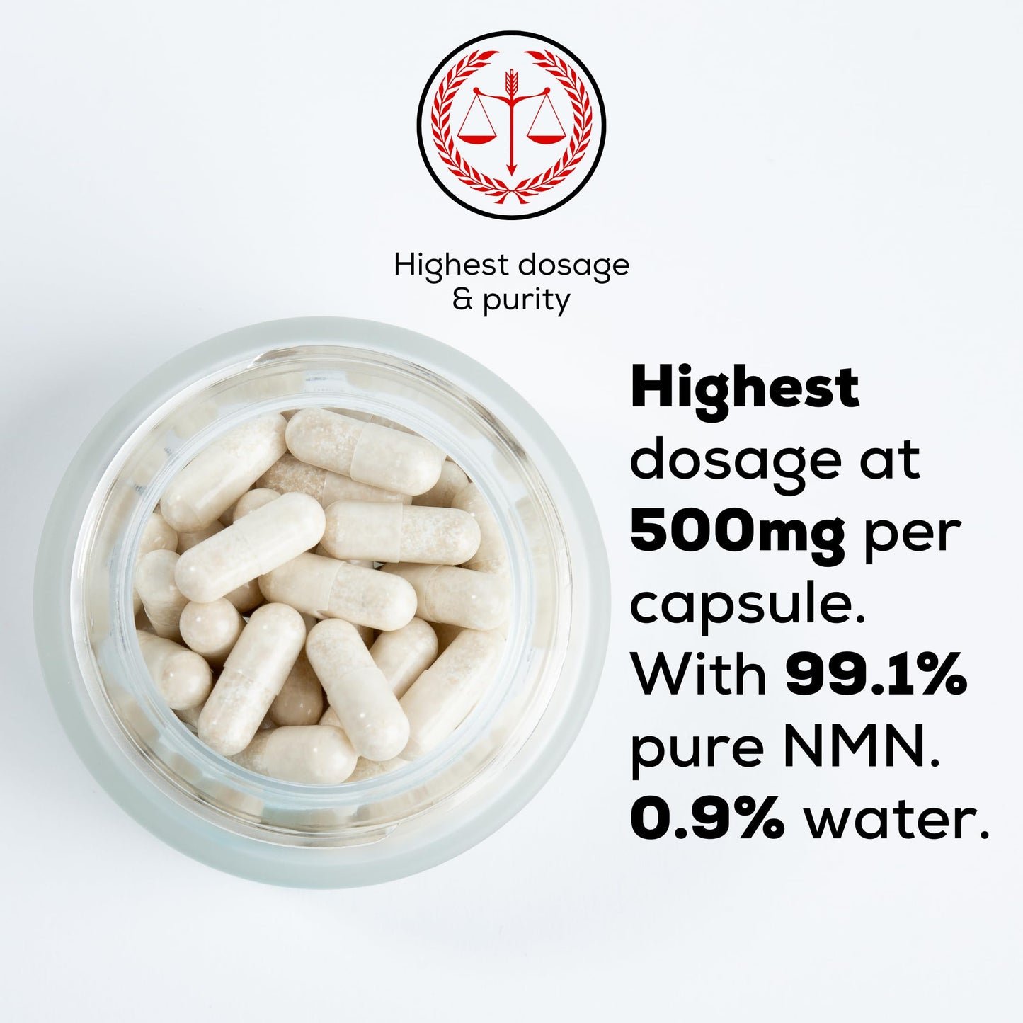 MASI NMN Supplement 500mg per Capsule, 60 Capsules