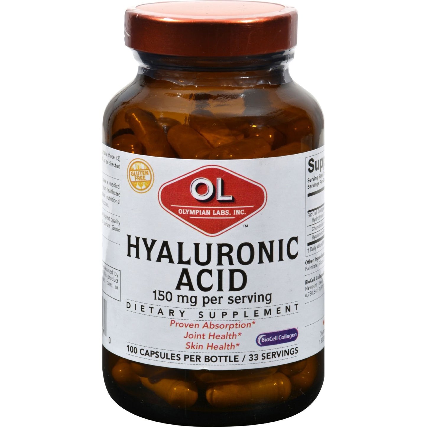 Olympian Labs Hyaluronic Acid 150mg Capsules, 100 Count