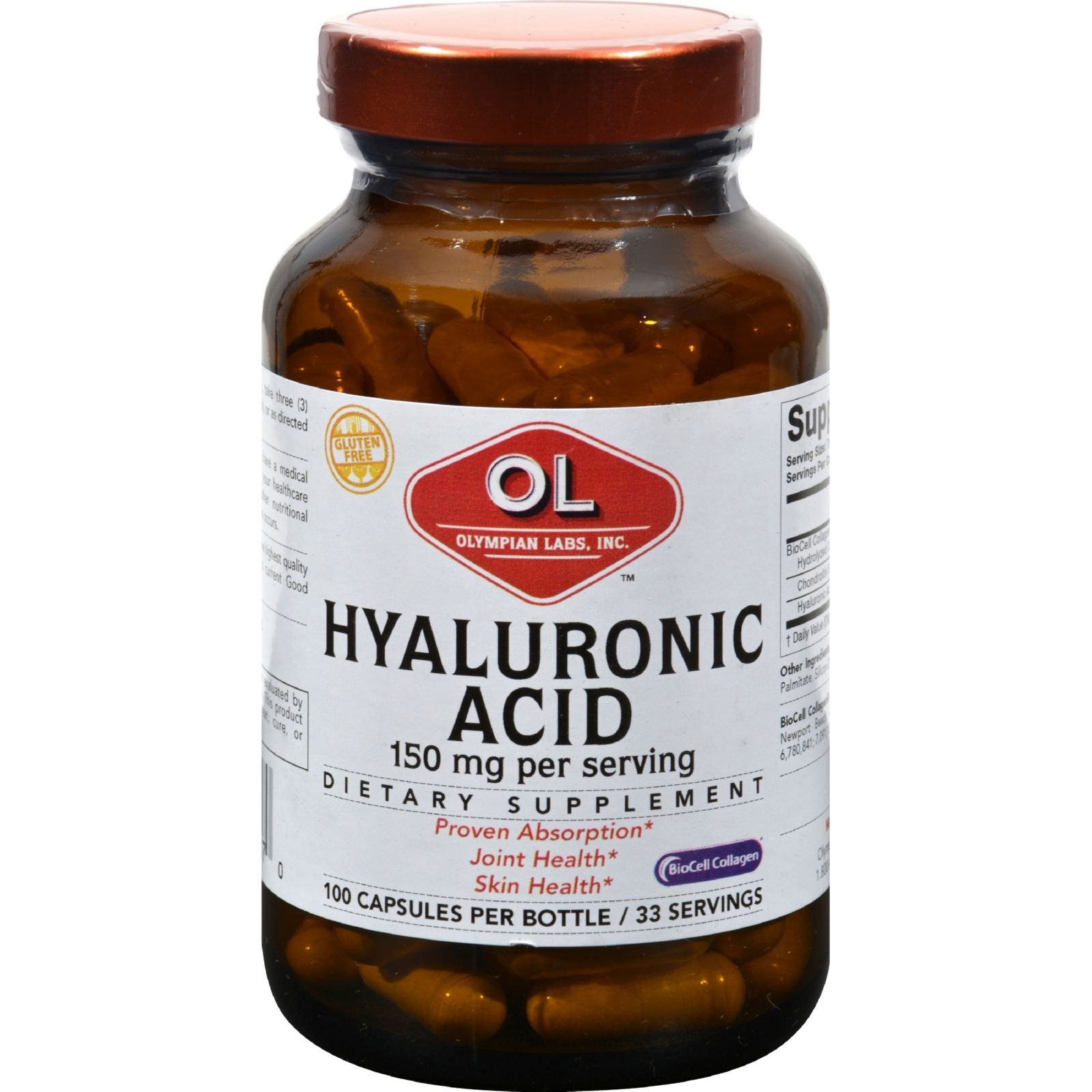 Olympian Labs Hyaluronic Acid 150mg Capsules, 100 Count