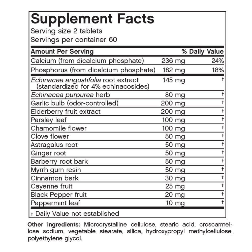 Futurebiotics Garlic Echinacea Elderberry Tablets 120