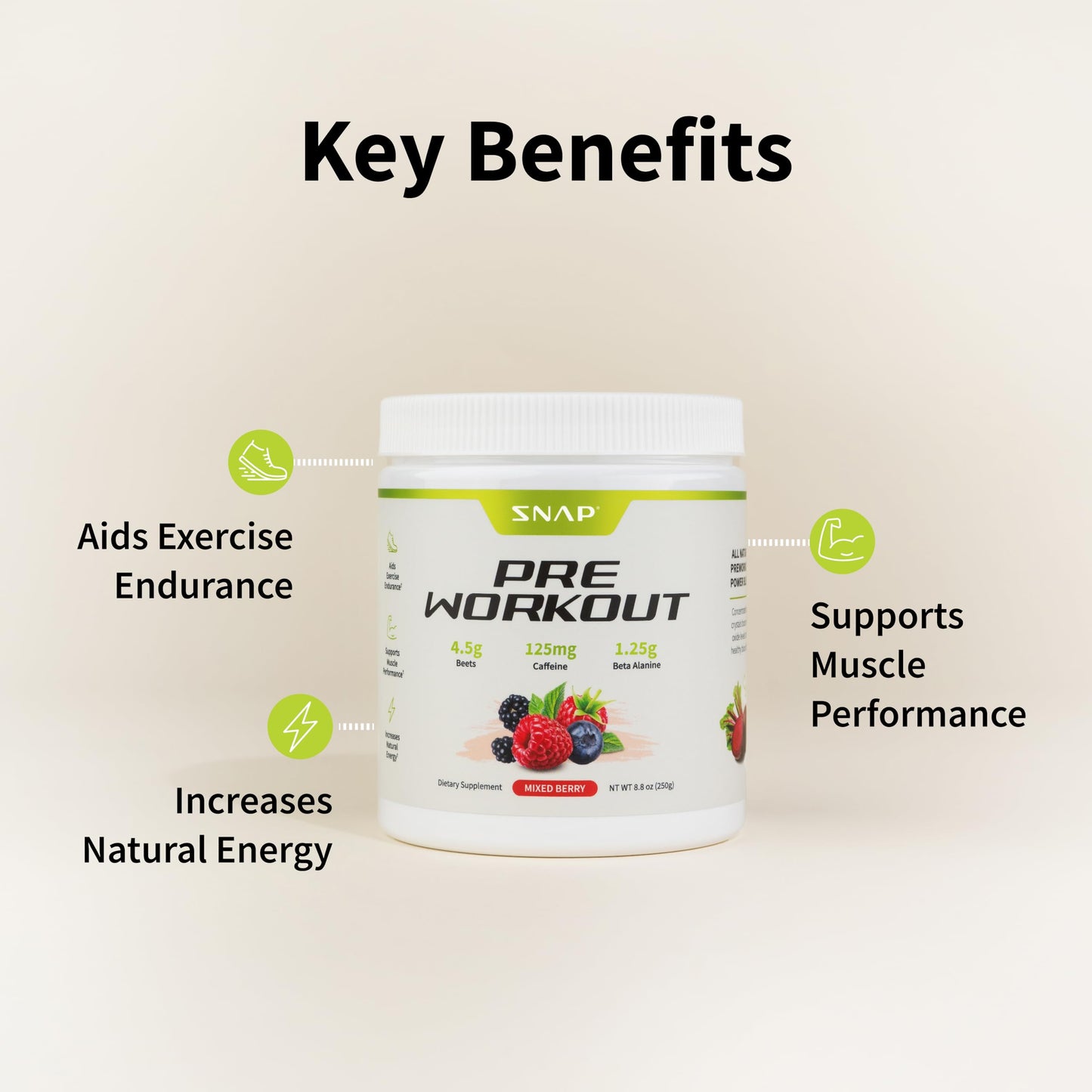 Snap Supplements Beet Root Powder 8.8 Ounce