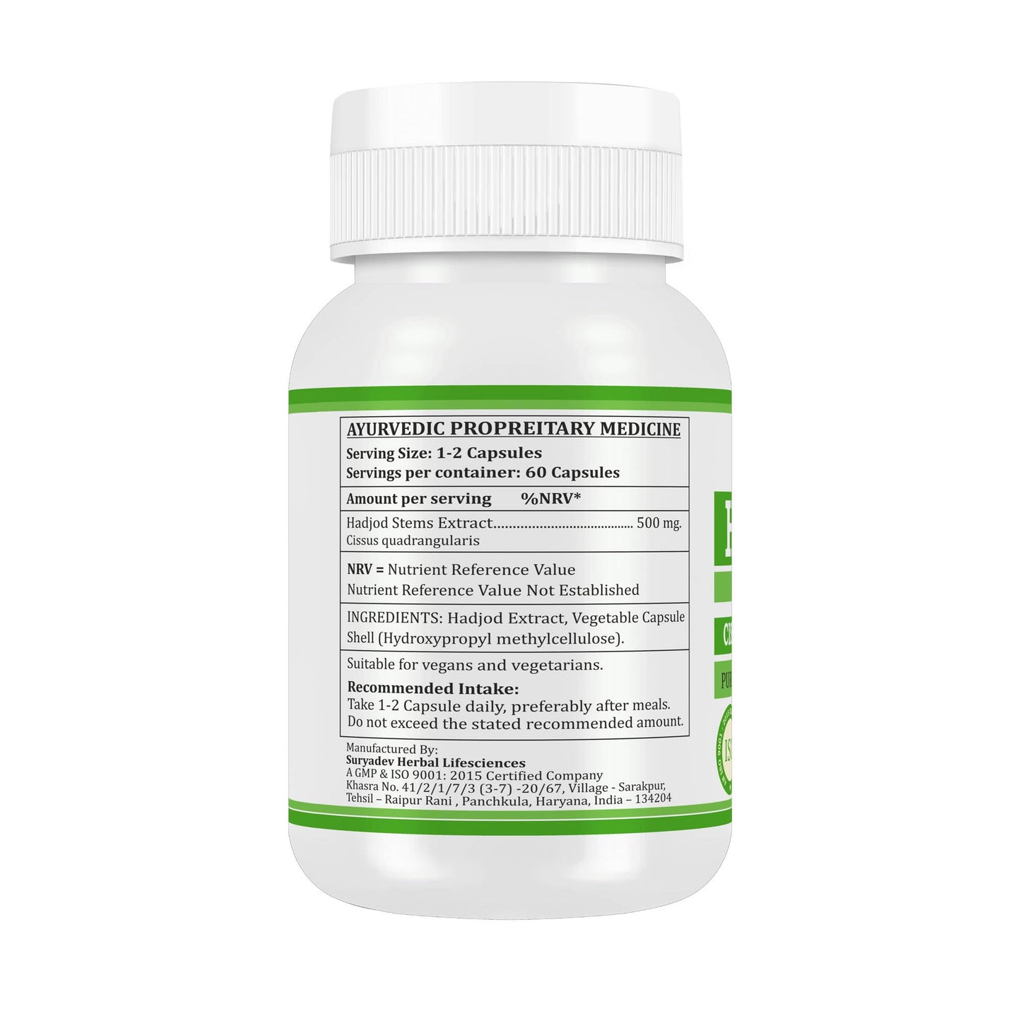 Morsan Nutraveda Hadjod (Cissus Quadrangularis) 500 mg Capsule, 60 Capsules
