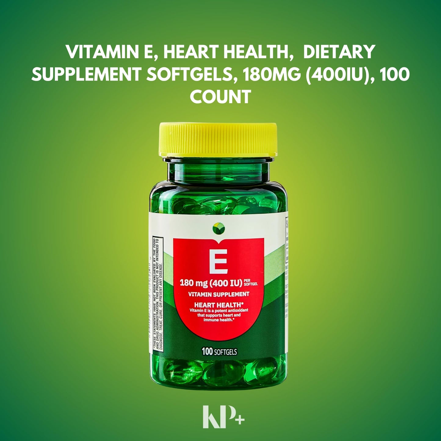 KP+ Vitamin E 180 mg (400 IU) Softgels, 400 Count