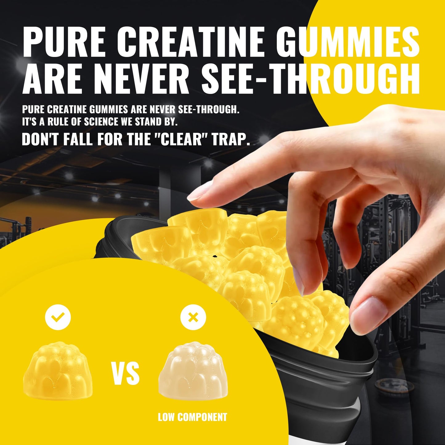 Natures Aid Creatine Monohydrate Gummies 135 Count