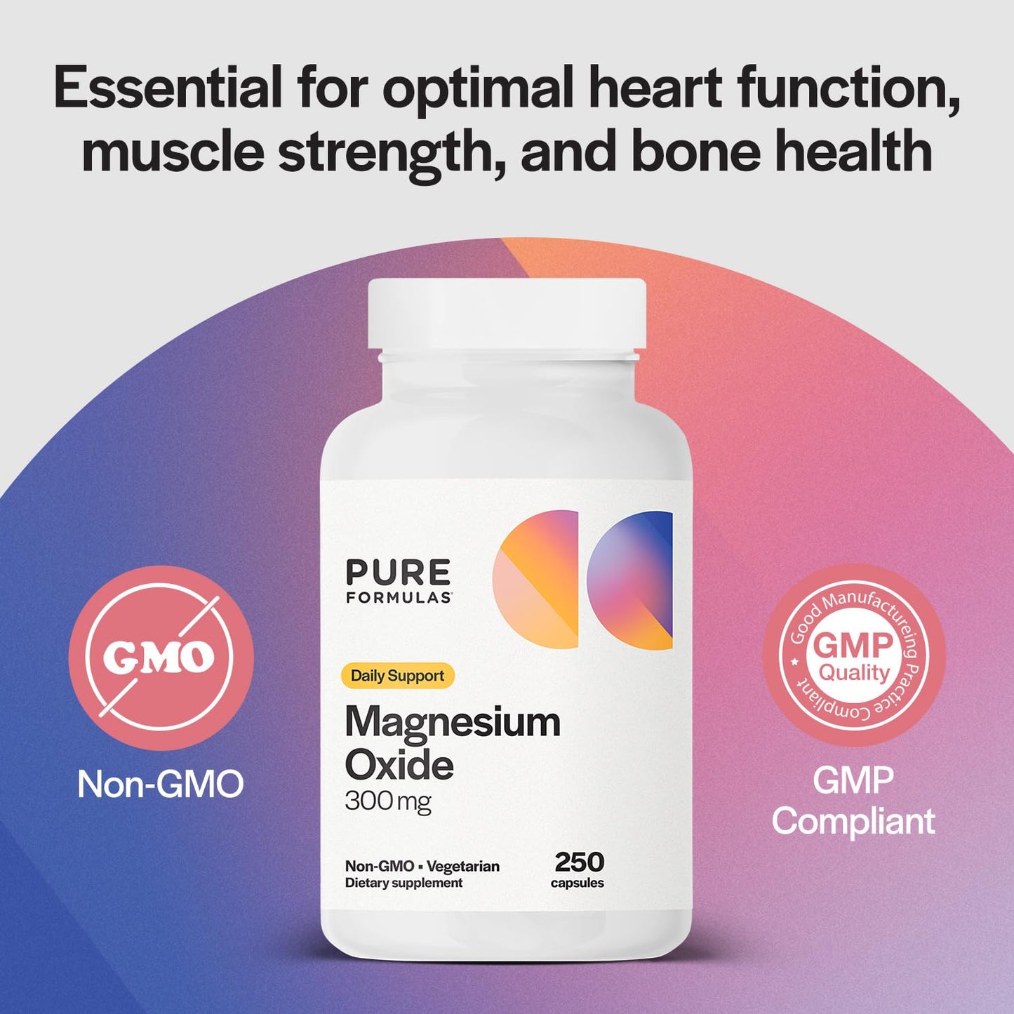 PureFormulas Magnesium Oxide 300 mg Capsules 250 Count