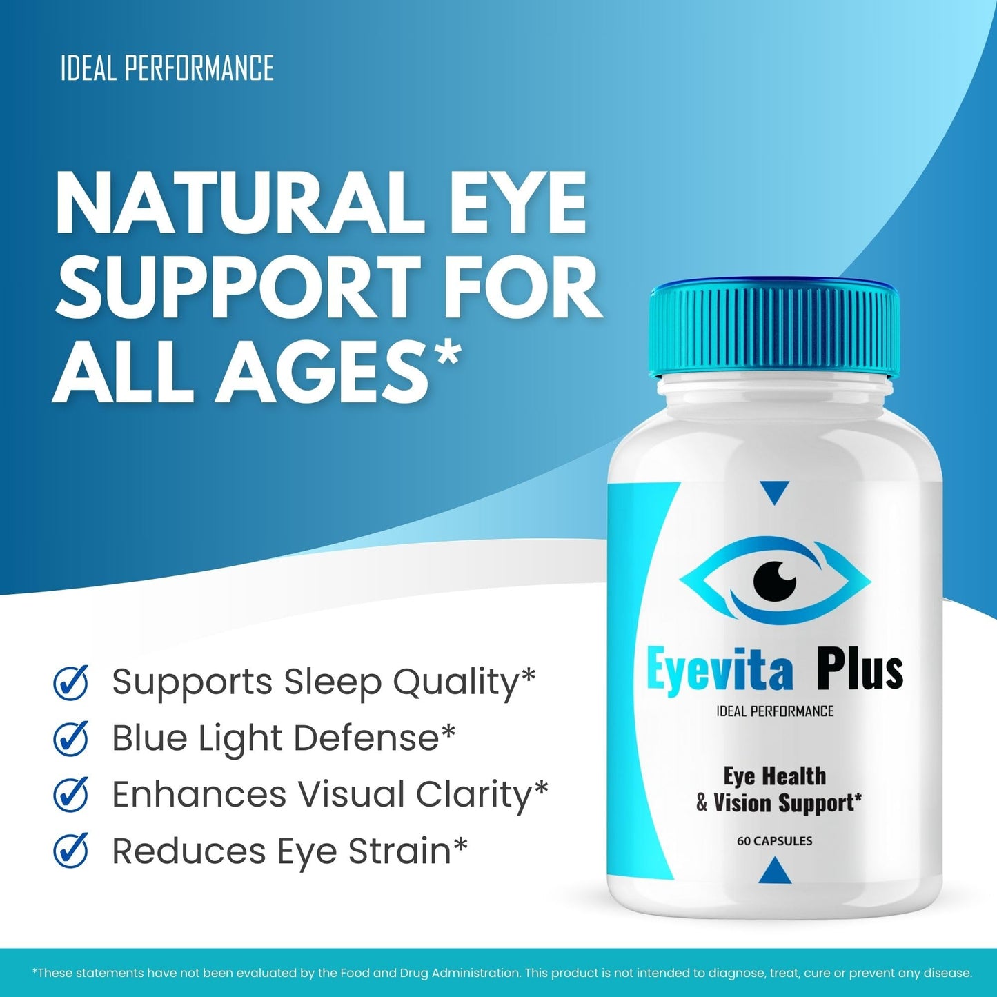 Ideal Performance Eyevita Plus Eye Health Supplements Capsules, 120 Capsules