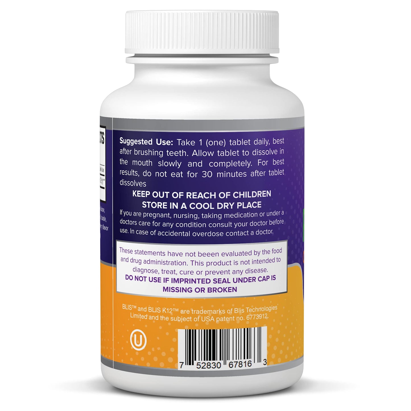 MARS WELLNESS Oral Probiotic Supplement with BLIS K12 4 Billion CFU Tablet, 30 Count