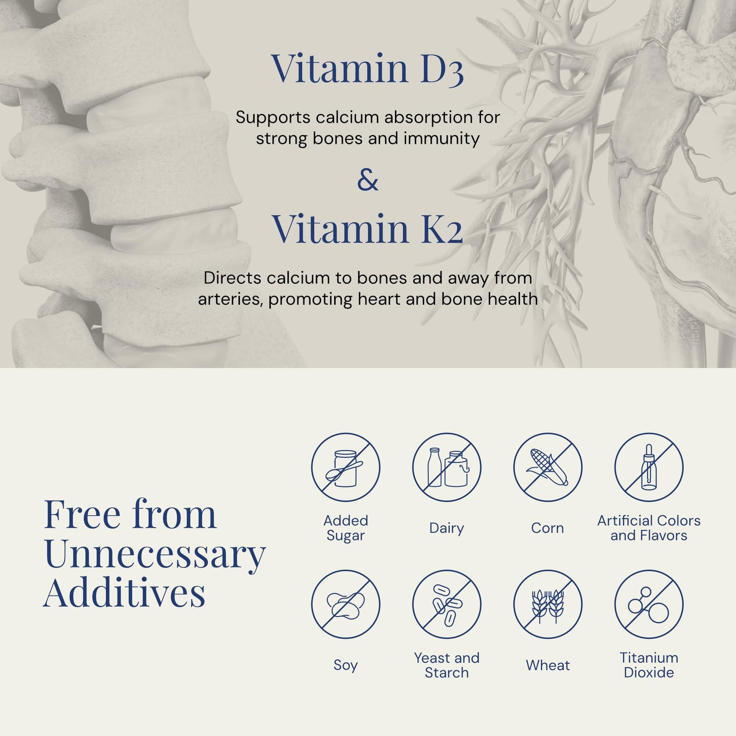 Raena Vitamin D3 Plus K2 Vitamin Capsule, 1 Count