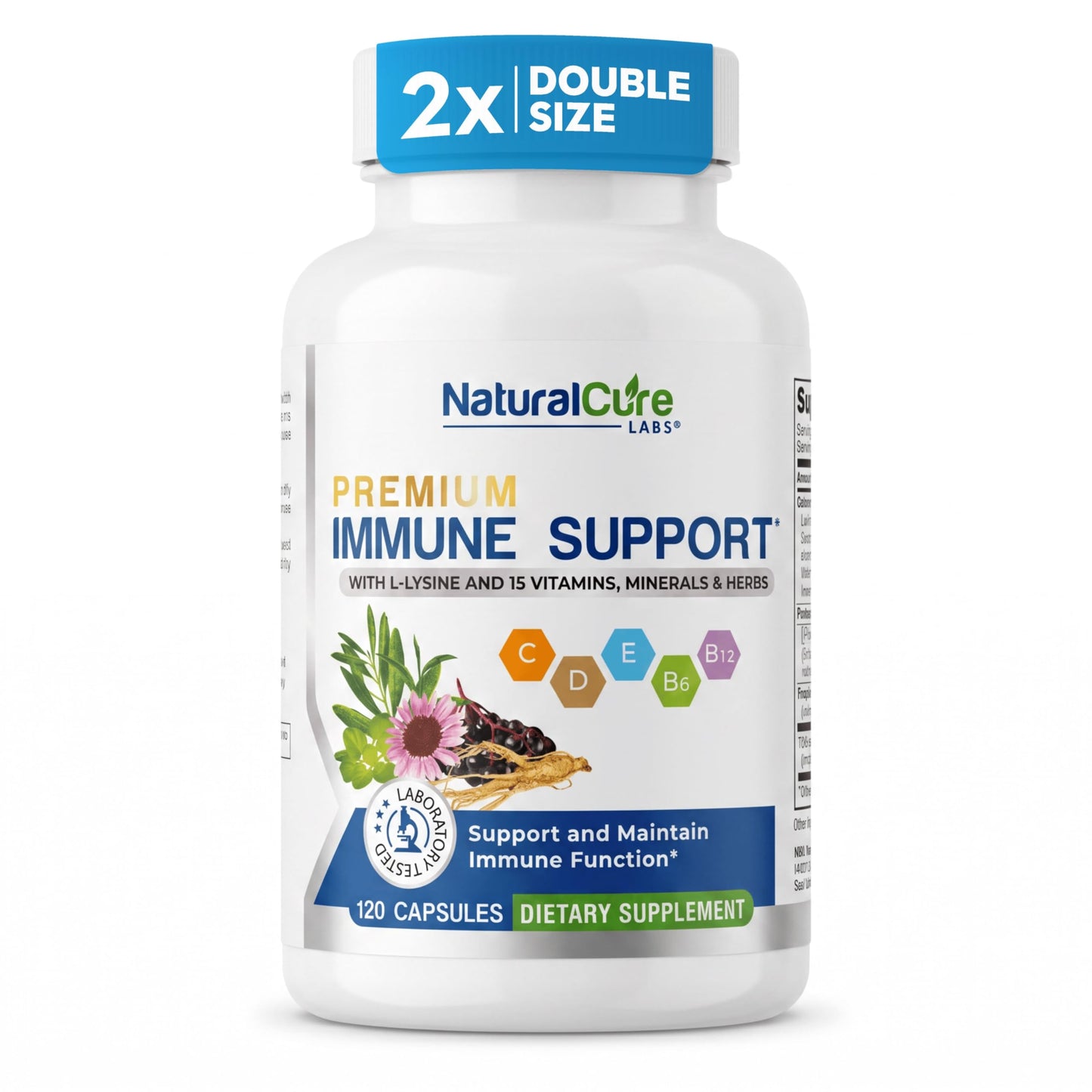 Natural Cure Labs Premium Immune Support 120 Capsules