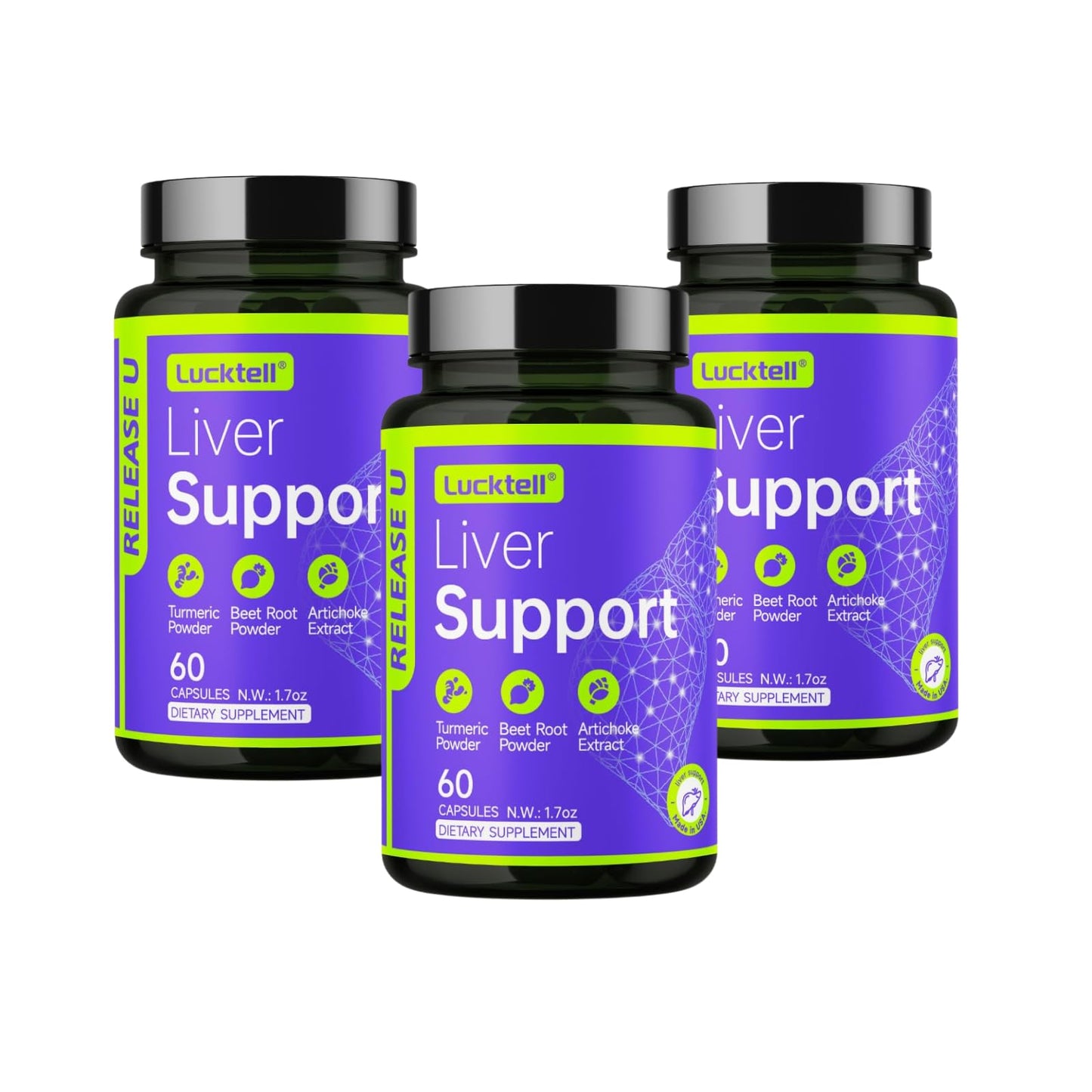 LuckTell Liver Support Supplement Capsule 60 Count