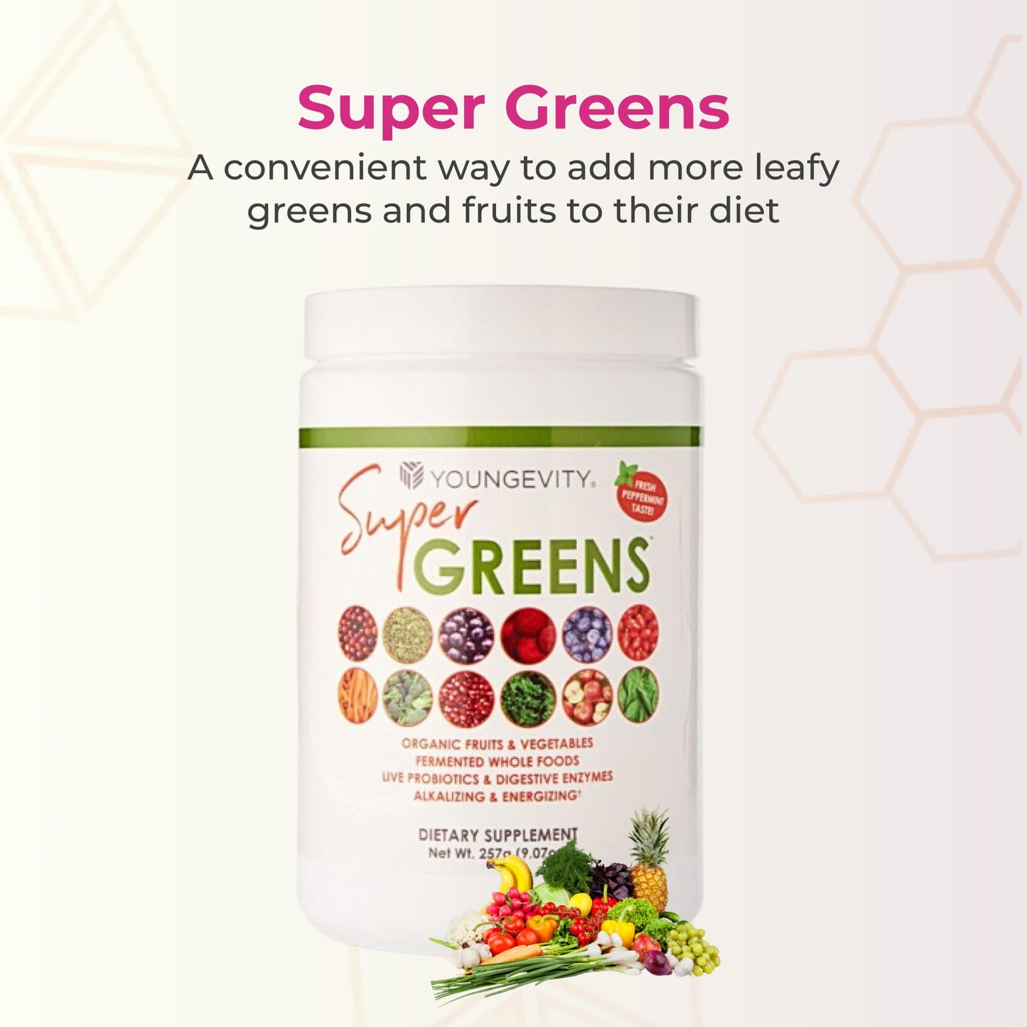 Youngevity Super Greens Powder 8.99 Ounce