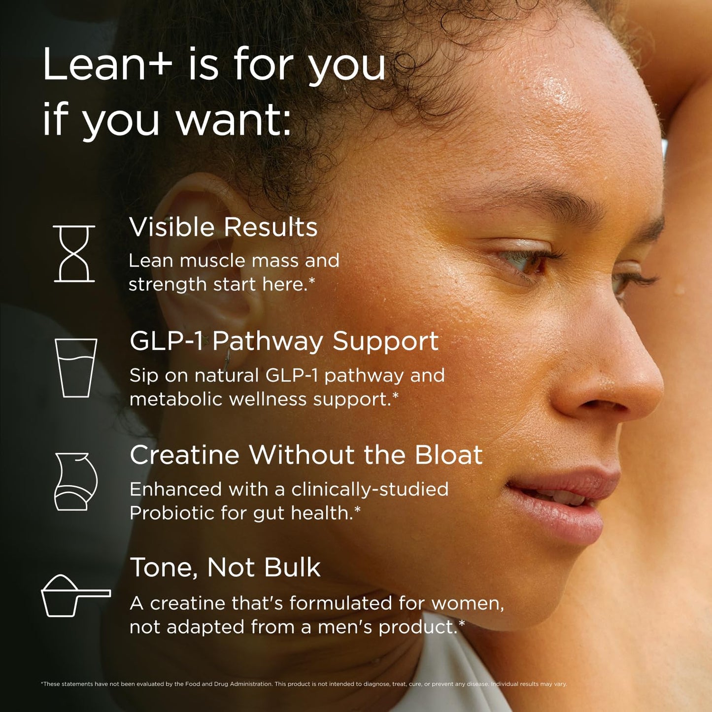 JSHealth Lean+ Creatine Monohydrate for Women Powder, 30 Servings