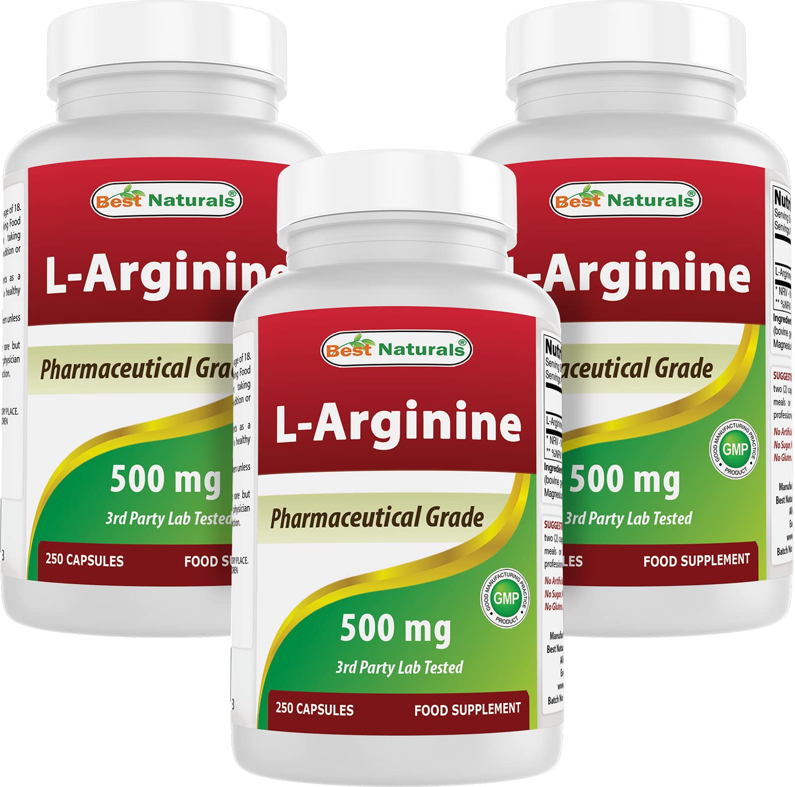 Best Naturals L-Arginine 500mg 750 Capsules