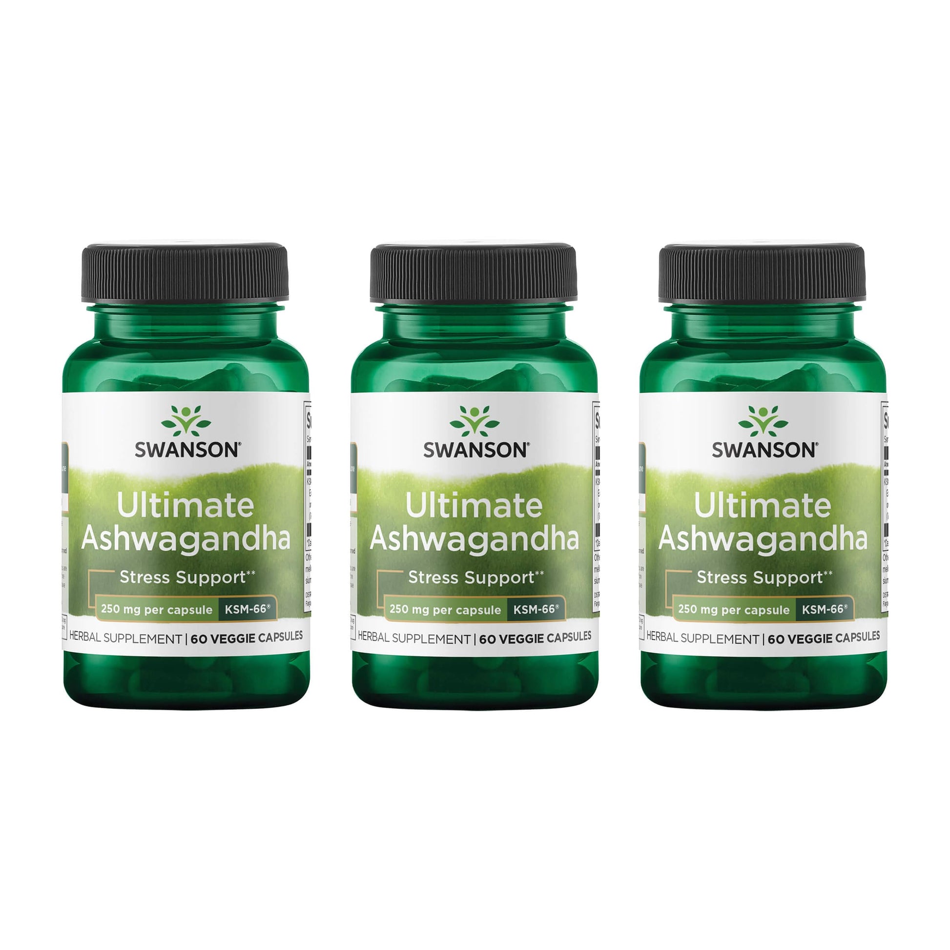 Swanson Ultimate Ashwagandha KSM-66 Capsules 180 Count