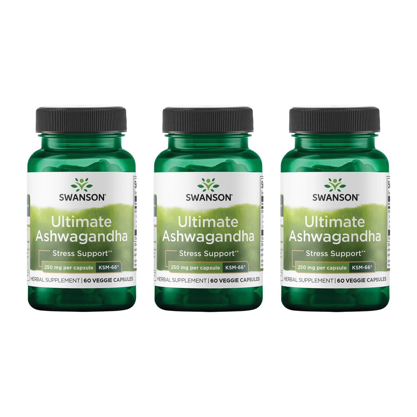 Swanson Ultimate Ashwagandha KSM-66 Capsules, 180 Capsules