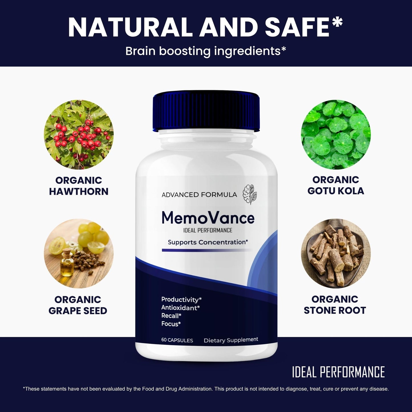 Ideal Performance MemoVance Capsules 120 Capsules