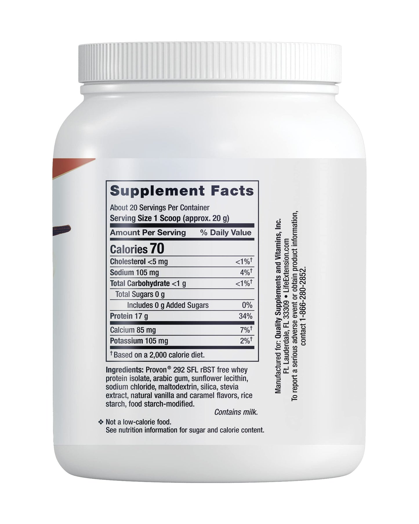 Life Extension Wellness Code Whey Protein Isolate Powder 14.22 oz