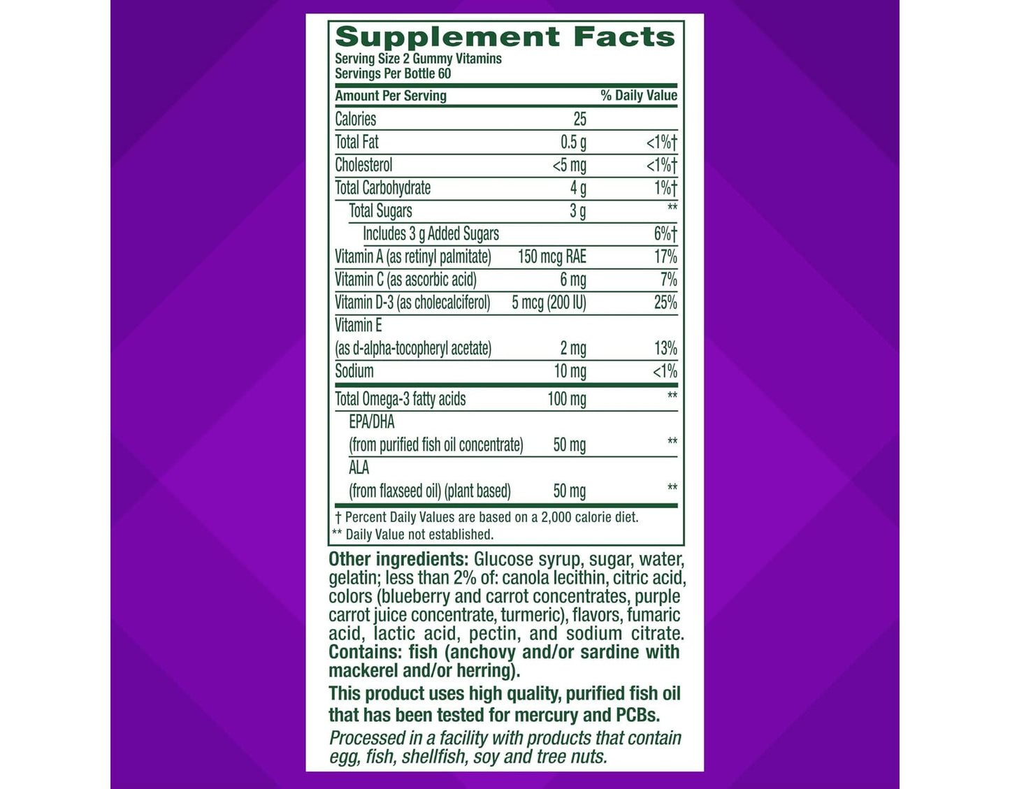 Vitafusion Omega-3 Gummies 240 Count