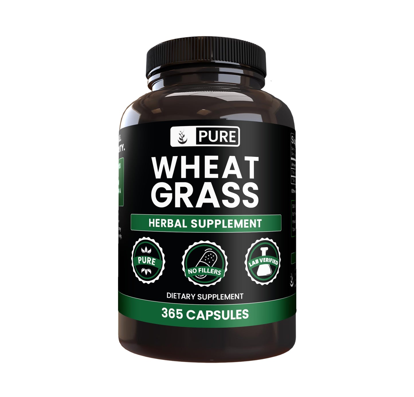 Pure Original Ingredients Wheat Grass 365 Capsules