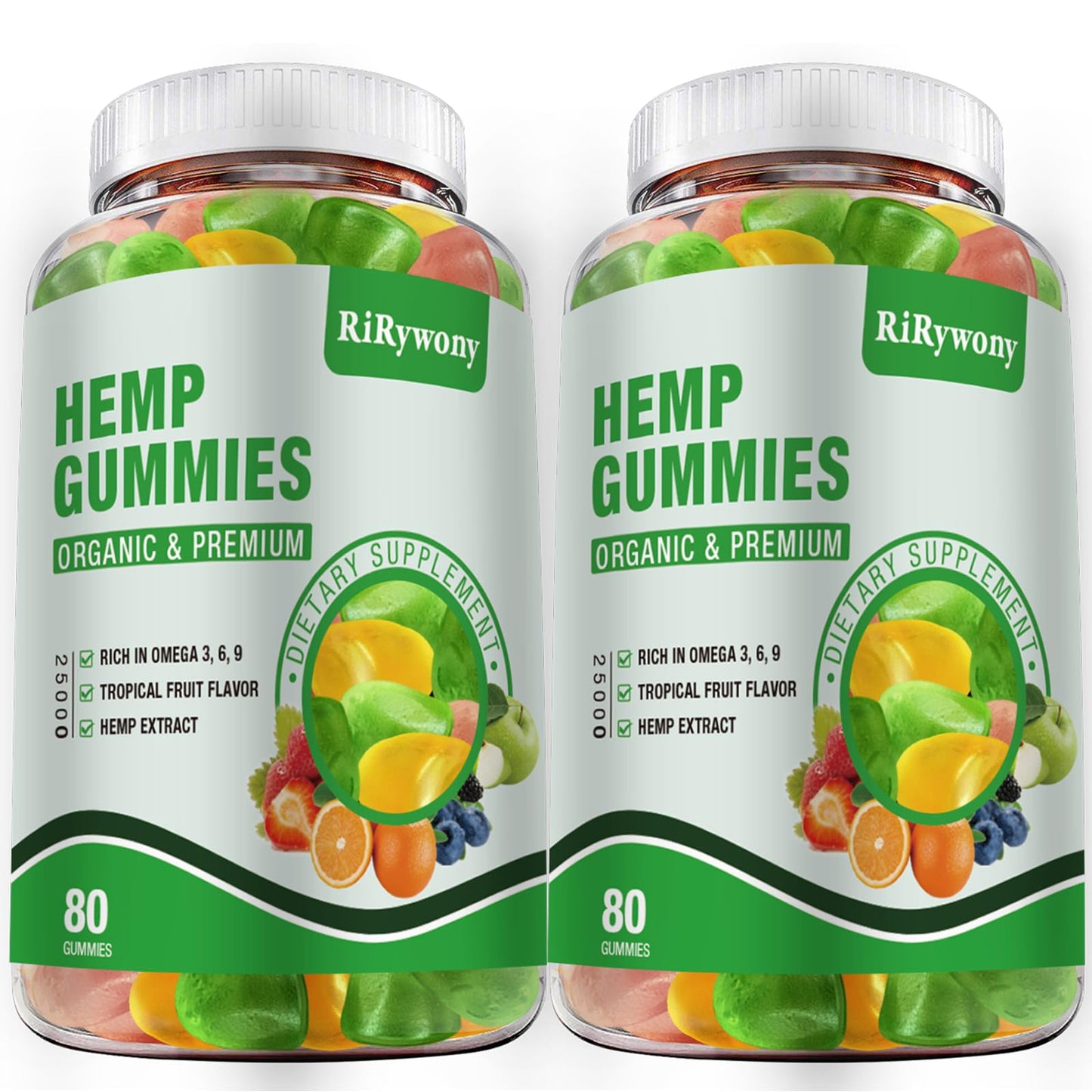 RiRywony Health Hemp Gummies 160 Gummies