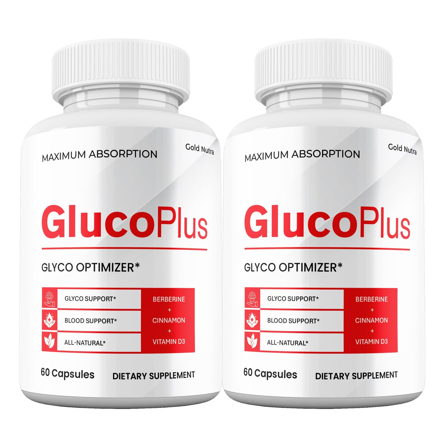 Gold Nutra GlucoPlus Capsules 2 Count