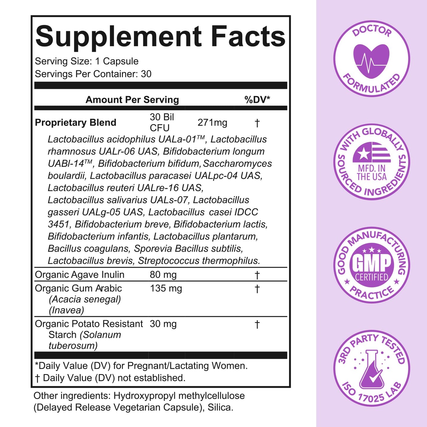 Premom Prenatal Prebiotics & Probiotics for Women Softgels 30 Count