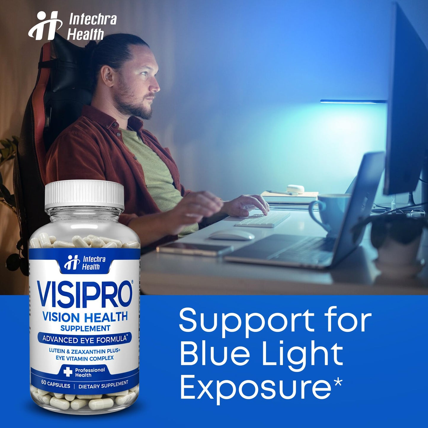 VISIPRO 20-20 New Vision Health Supplement, 60 Capsules