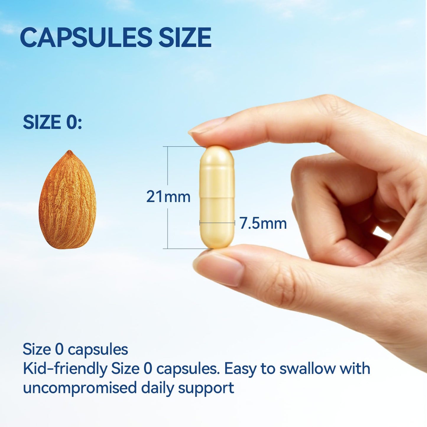 Mkule 21 Days Growth Mini Capsules Height Growth Supplement for Kids & Teens (Ages 6-13), 180 Capsules
