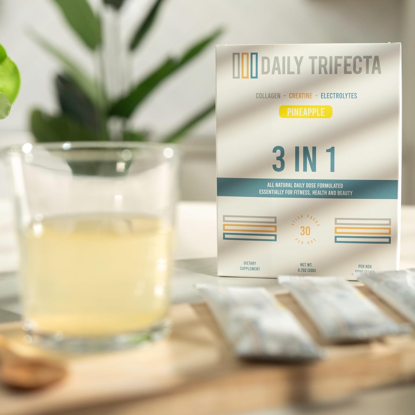 lovie style DAILY TRIFECTA 3-in-1 Collagen, Creatine & Electrolyte Pineapple Powder 21