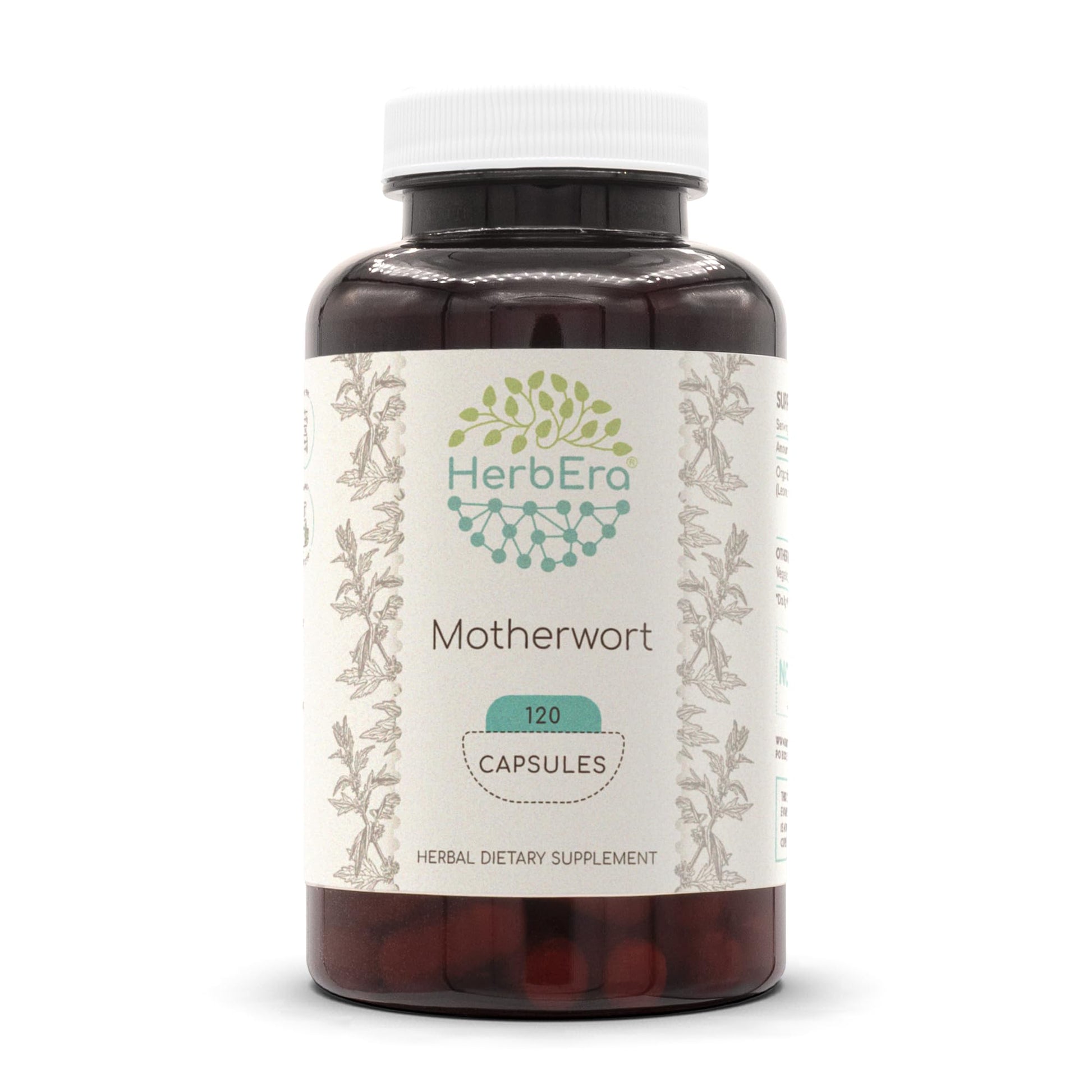 HerbEra Motherwort 400 mg Capsules, 120 Count