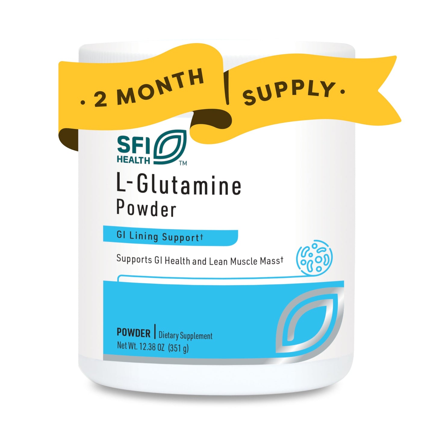 SFI Health L-Glutamine Powder 12.38 Ounce