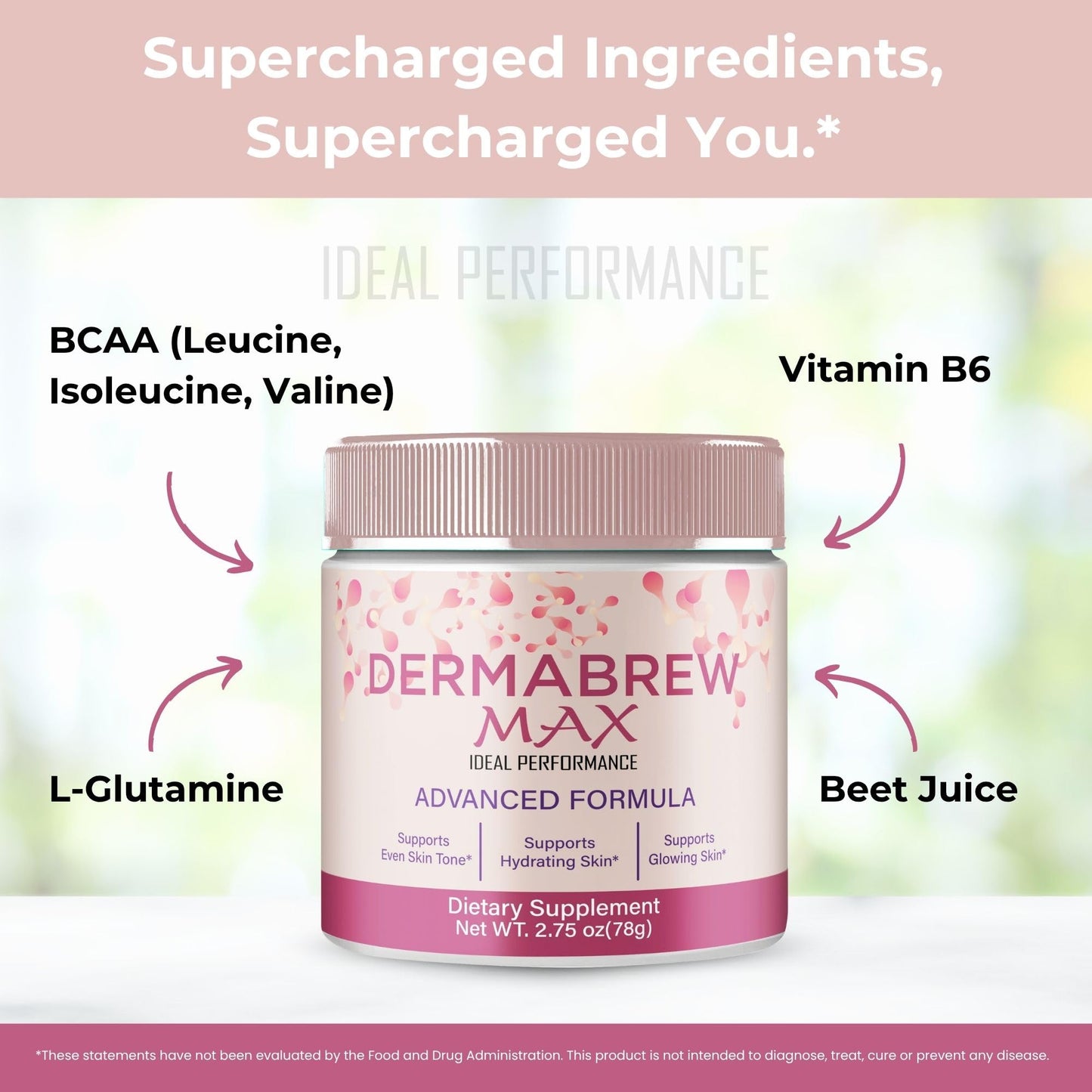 IDEAL PERFORMANCE DermaBrew Max Powder 5.5 oz