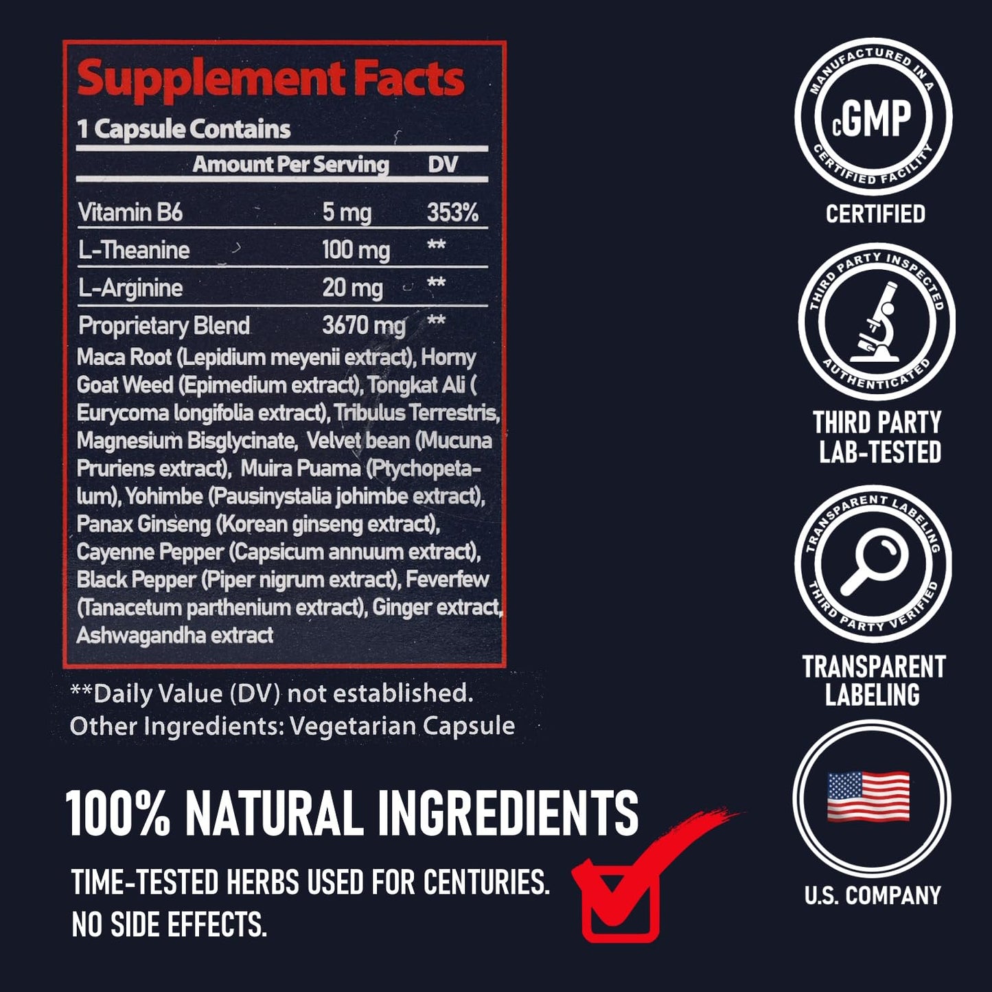 GLADTON Hammer Extra Fast Acting Herbal Supplement for Men Capsules 10 Count